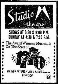 Studio M - Dec 22 1972 Ad (newer photo)